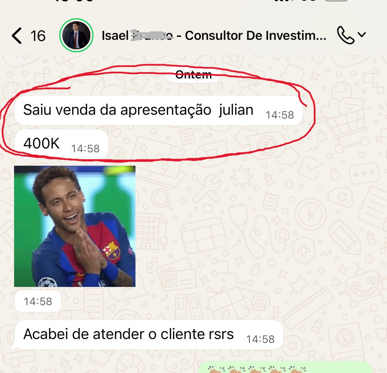 Isael, 400 mil de venda da apresentação