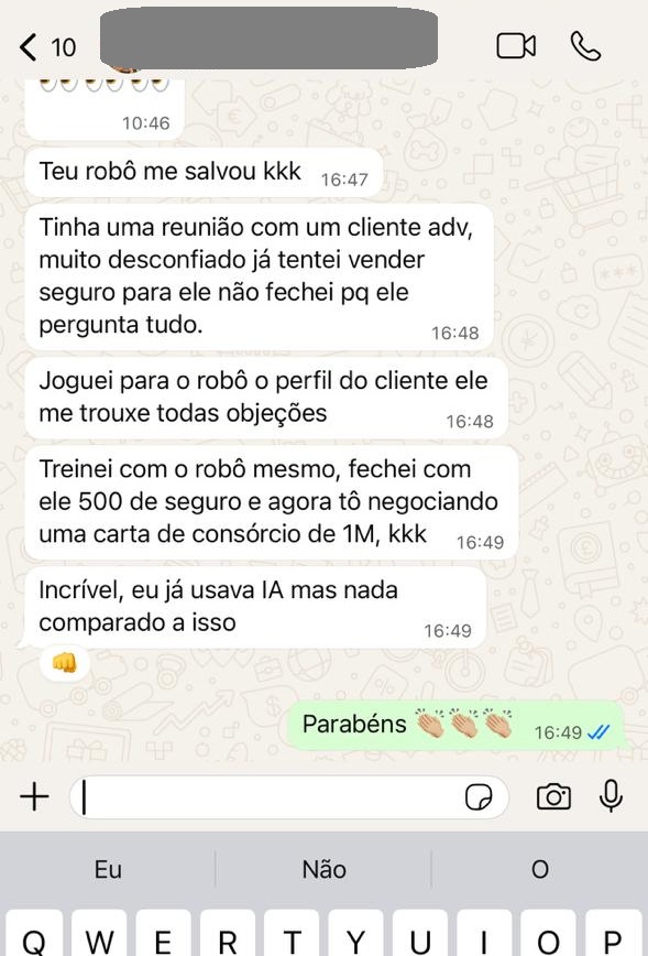 Cliente desconfiado, fechou 500 de seguro e negocia carta de 1M